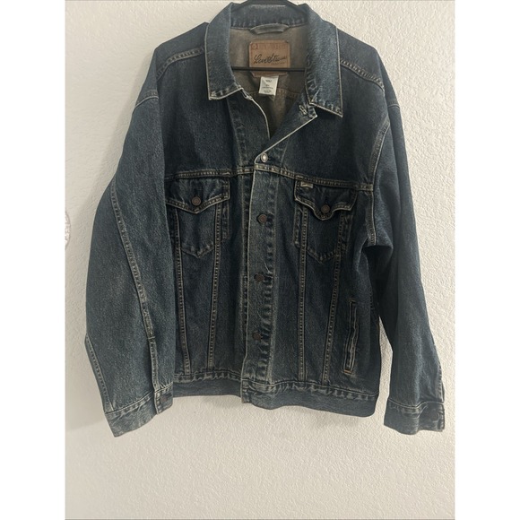 Levi Strauss Men's Jean Jacket 2XL Dark Denim Excellent Condition - Picture 1 of 6